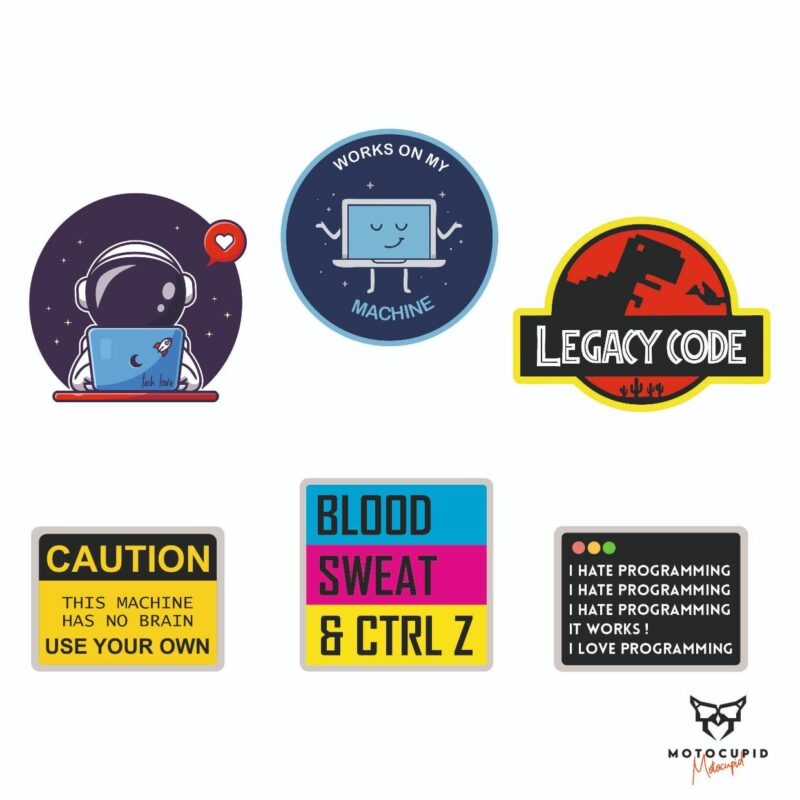 Programmer Stickers Combo - Motocupid