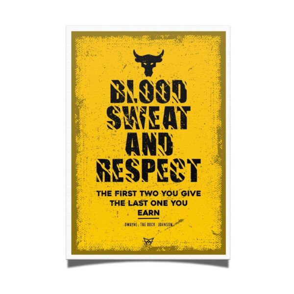 THE ROCK Blood, Sweat and Respect Poster