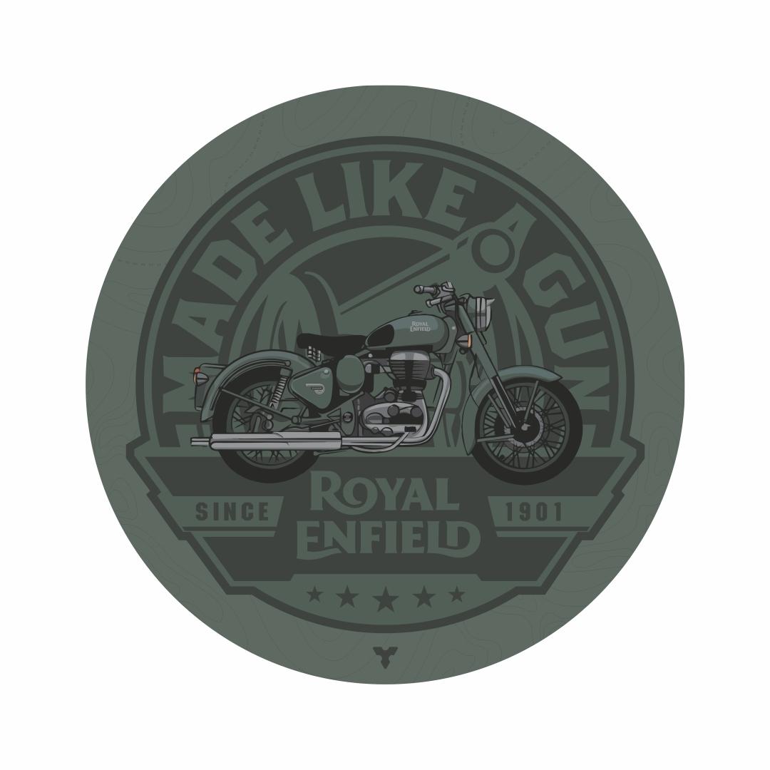 SIGN EVER MLG 1901 Logo for Royal Enfield Bullet Sticker Classic 350,500  Standard Sides Battery Cover Tank Helmet Vinyl White Decals L x H 13.00 Cm  x 6.00 Cm Pack of 2 :